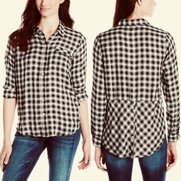 Lucky Brand Tops - Lucky Brand Bungalow Plaid Flannel Shirt